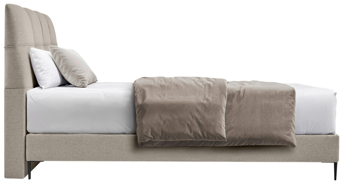 BOXSPRING-ÁGY 180/200 cm  krémszínű  - krémszínű/natúr színű, Modern, faalapú anyag/textil (180/200cm) - MID.YOU