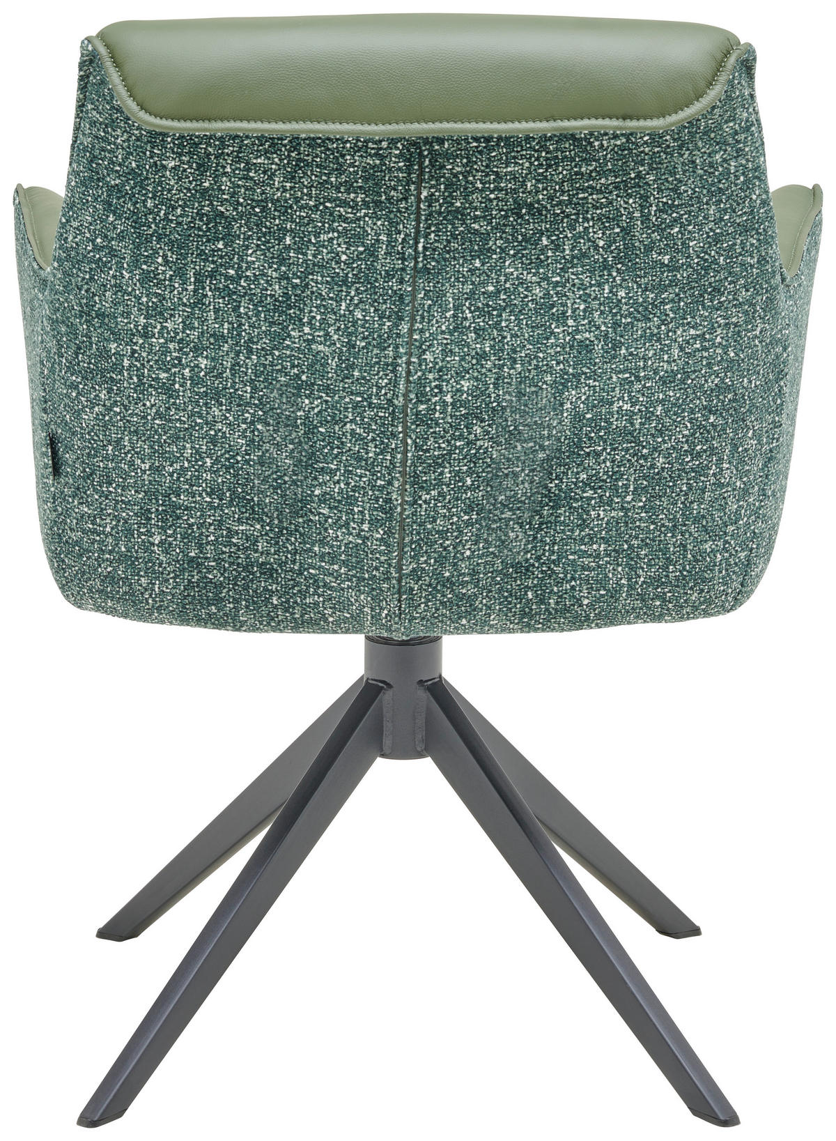 ARMLEHNSTUHL  in Eisen Webstoff Echtleder pigmentiert  - Schwarz/Grün, Design, Leder/Textil (61/64/84,5cm) - Valdera