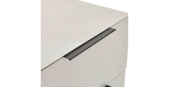 NACHTSCHRANK 45/62/42,3 cm  - Kaschmir/Schwarz, Design, Glas/Holzwerkstoff (45/62/42,3cm) - Novel