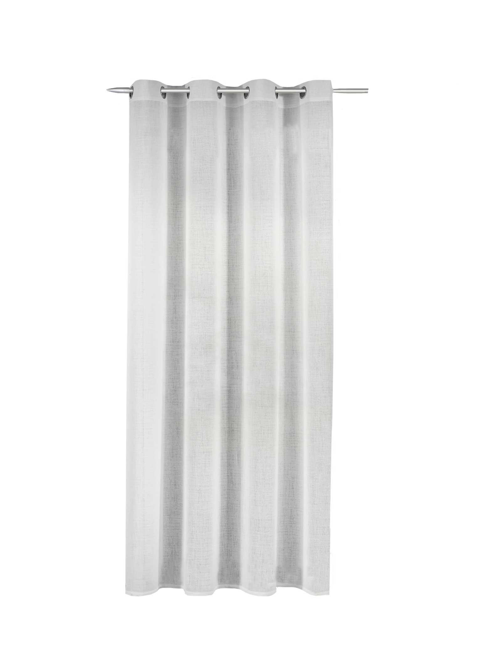 FERTIGVORHANG  halbtransparent  140/245 cm   - Weiß, Basics, Textil (140/245cm)