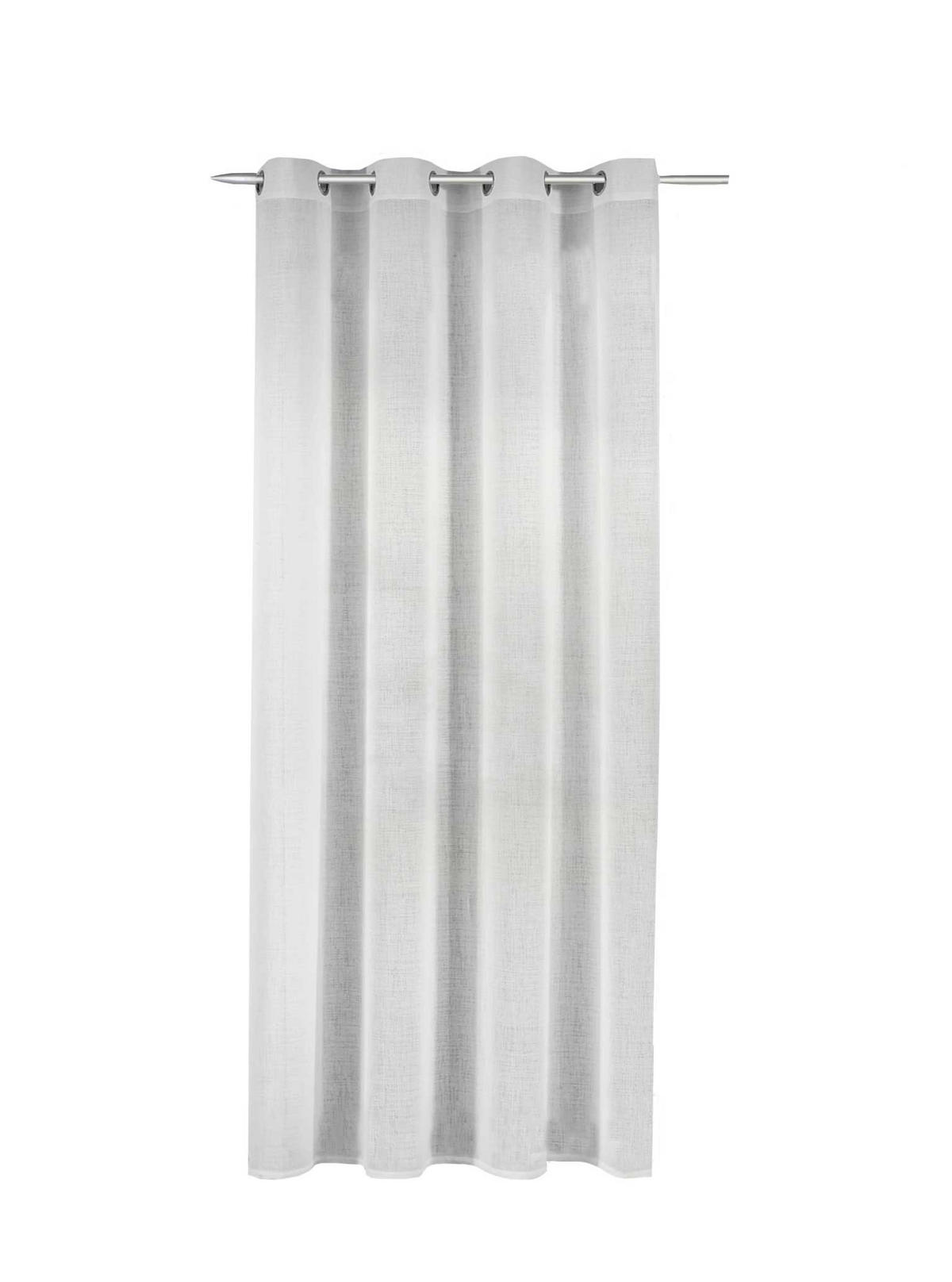 FERTIGVORHANG  halbtransparent  140/245 cm   - Weiß, Basics, Textil (140/245cm)