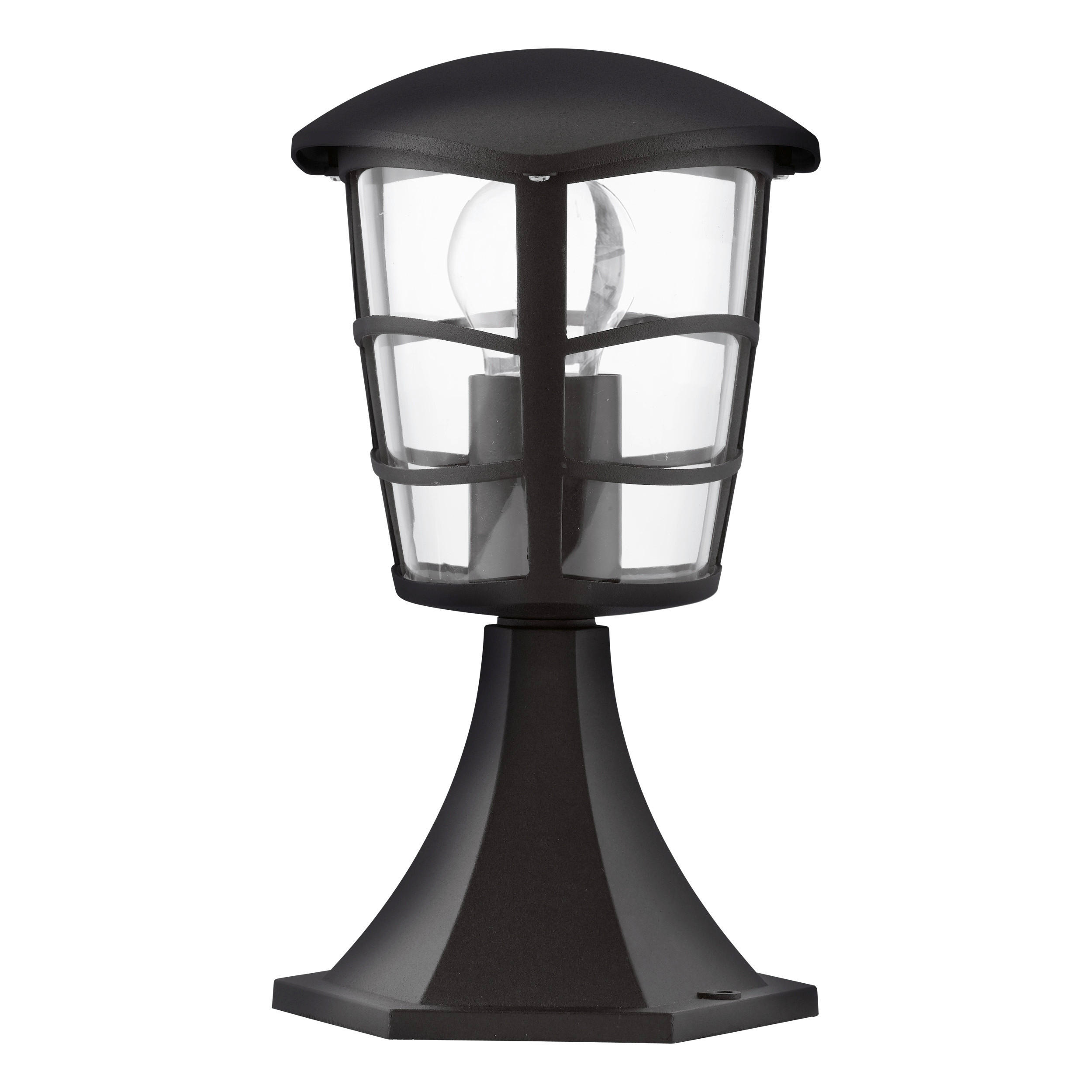 POLLERLEUCHTE 17/17/30 cm - Klar/Schwarz, Basics, Kunststoff/Metall (17/17/30cm) - Eglo