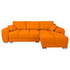 ECKSOFA in Mikrofaser Gelb  - Gelb/Silberfarben, Design, Textil/Metall (256/175cm) - Livetastic