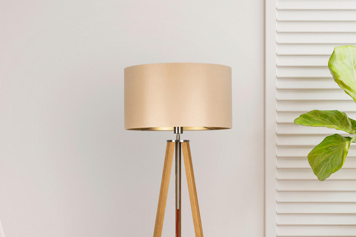 STEHLEUCHTE  50/150/50 cm   - Eichefarben/Beige, MODERN, Naturmaterialien/Holz (50/150/50cm)