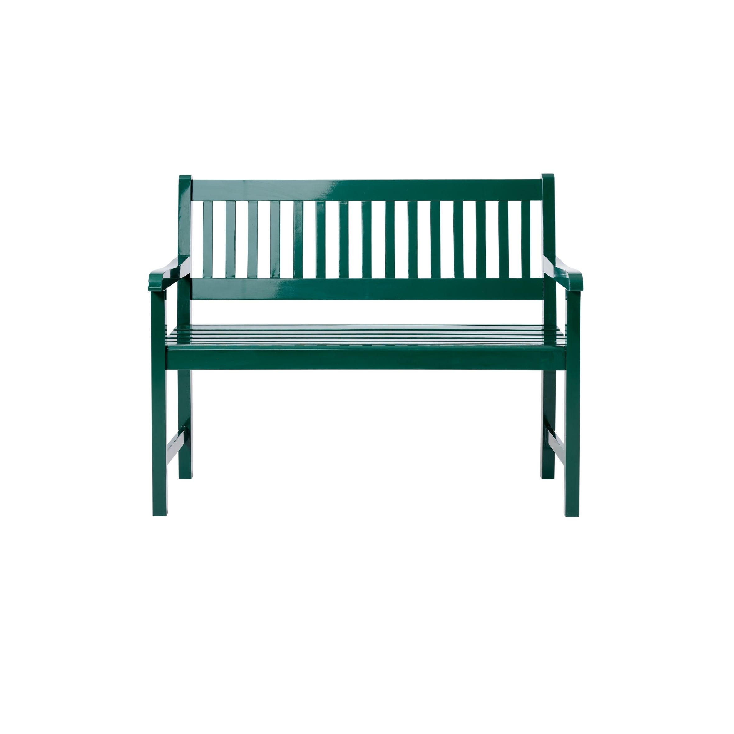 GARTENBANK 108/89/59 cm Mahagoni   - Dunkelgrün/Grün, Natur, Holz (108/89/59cm) - Gardenson
