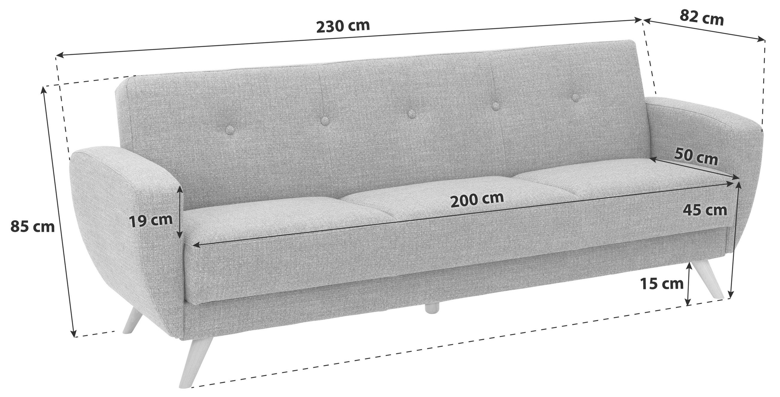 Thumbnail - Max Winzer Schlafsofa, Grau, Textil, Buche, 3-Sitzer, 230x85x82 cm, Goldenes M, Made in Europe, Rücken echt, Kinder- & J...