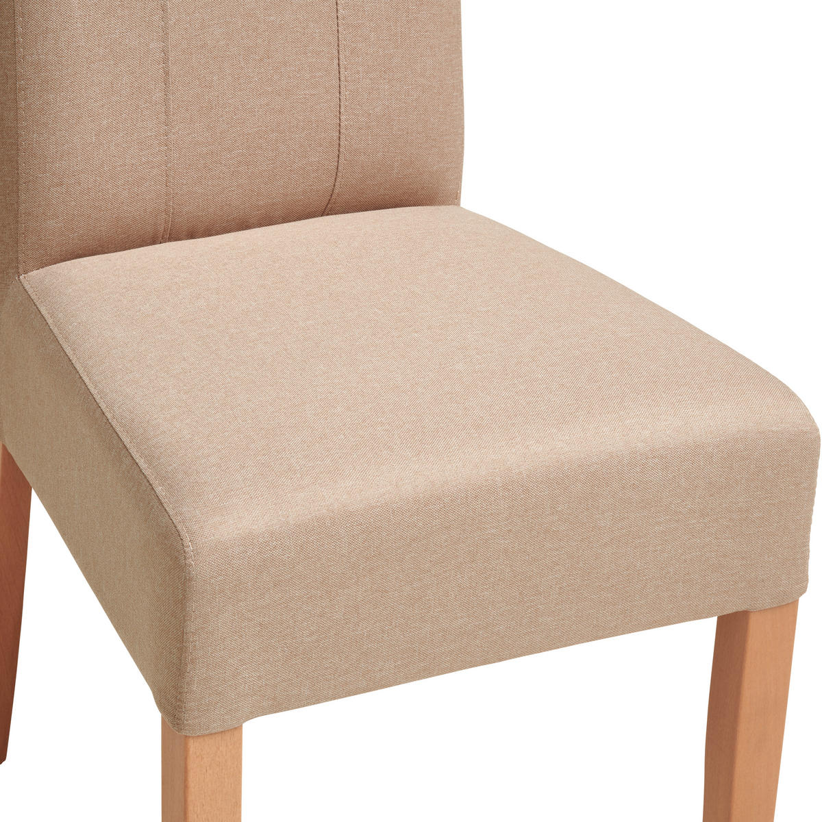 STUHL Webstoff Taupe Buche massiv  - Taupe/Naturfarben, MODERN, Holz/Textil (46/101/62cm) - Livetastic