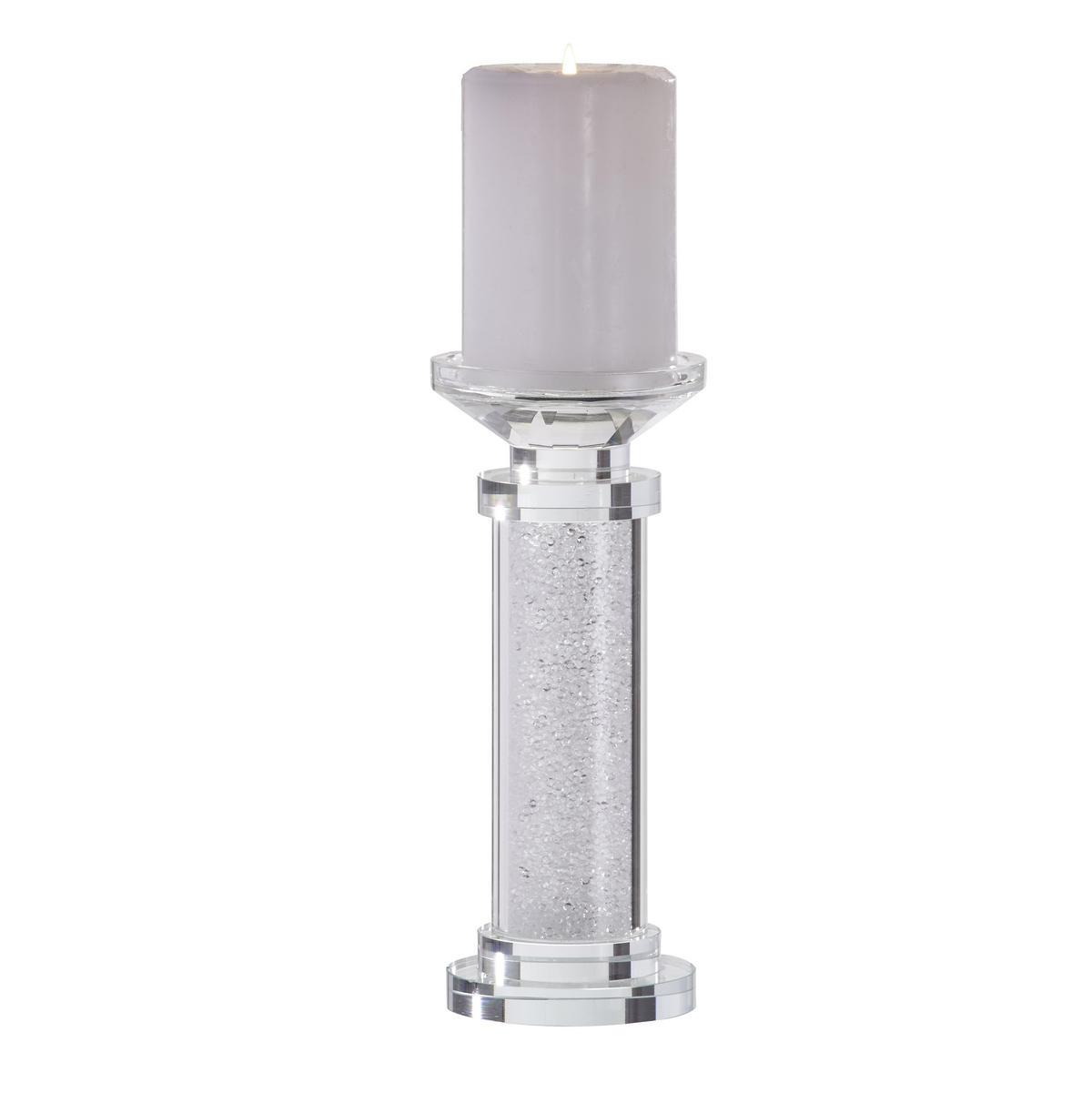 KERZENHALTER - Klar, Basics, Glas (9/21,5/9cm) - Ambia Home