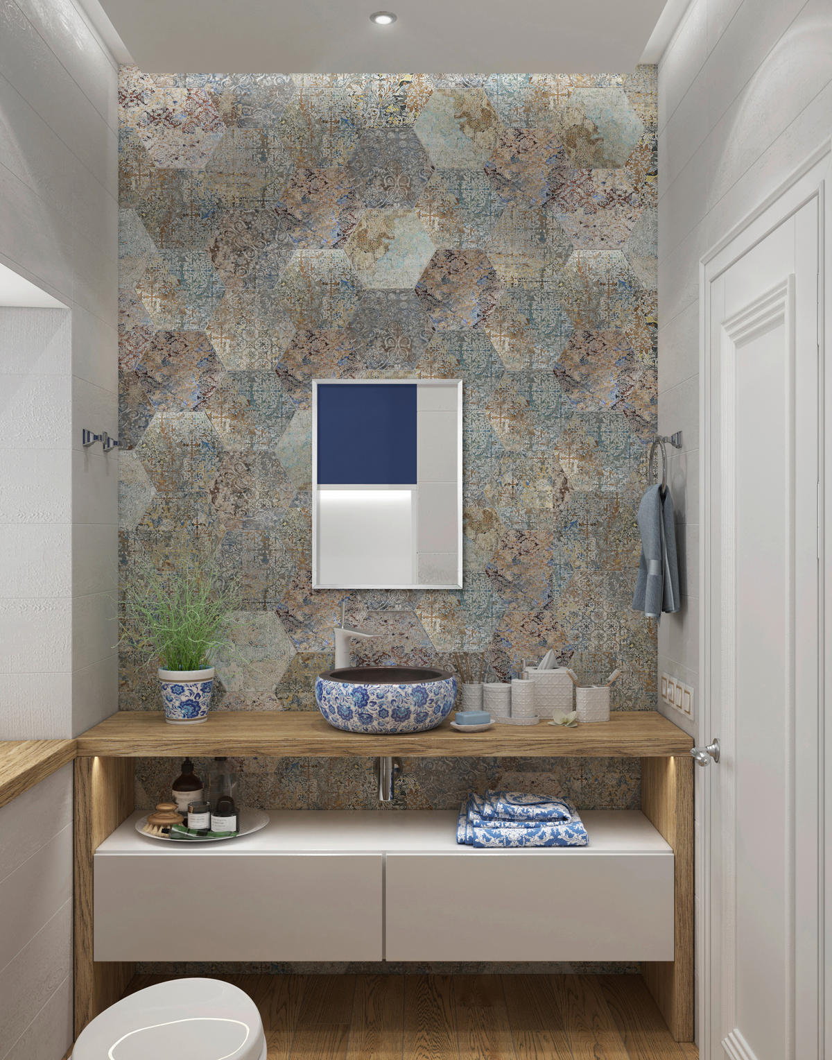 SPIEGEL 40/60/0,4 cm    in rechteckig  - Silberfarben, Trend, Glas (40/60/0,4cm) - Boxxx