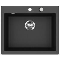 SPÜLE VELA101BL  - Schwarz, Basics, Stein (61/20/51cm) - Visiona