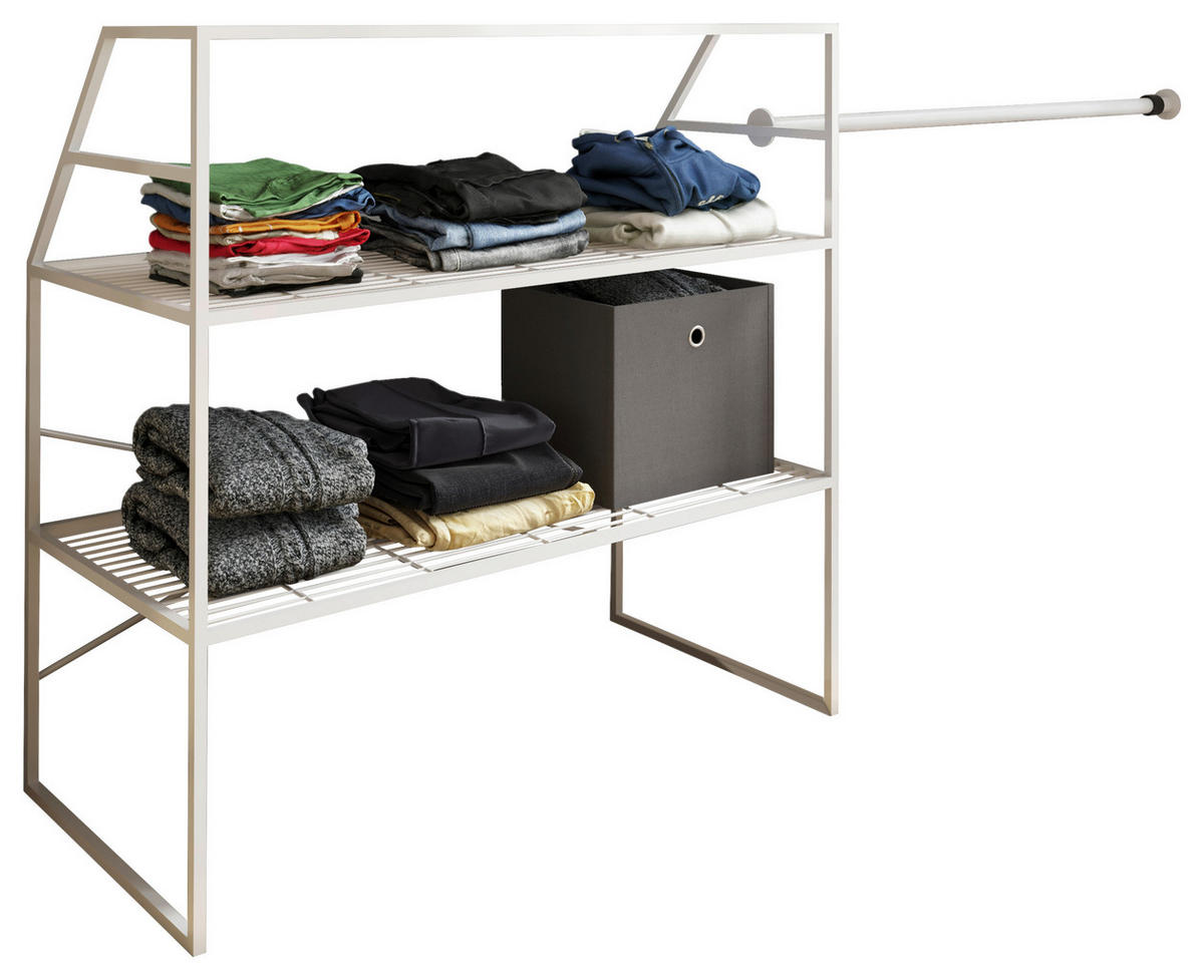 SNEDTAK HYLLA 100/100/50 cm  i vit  - vit, Design, metall (100/100/50cm) - MID.YOU