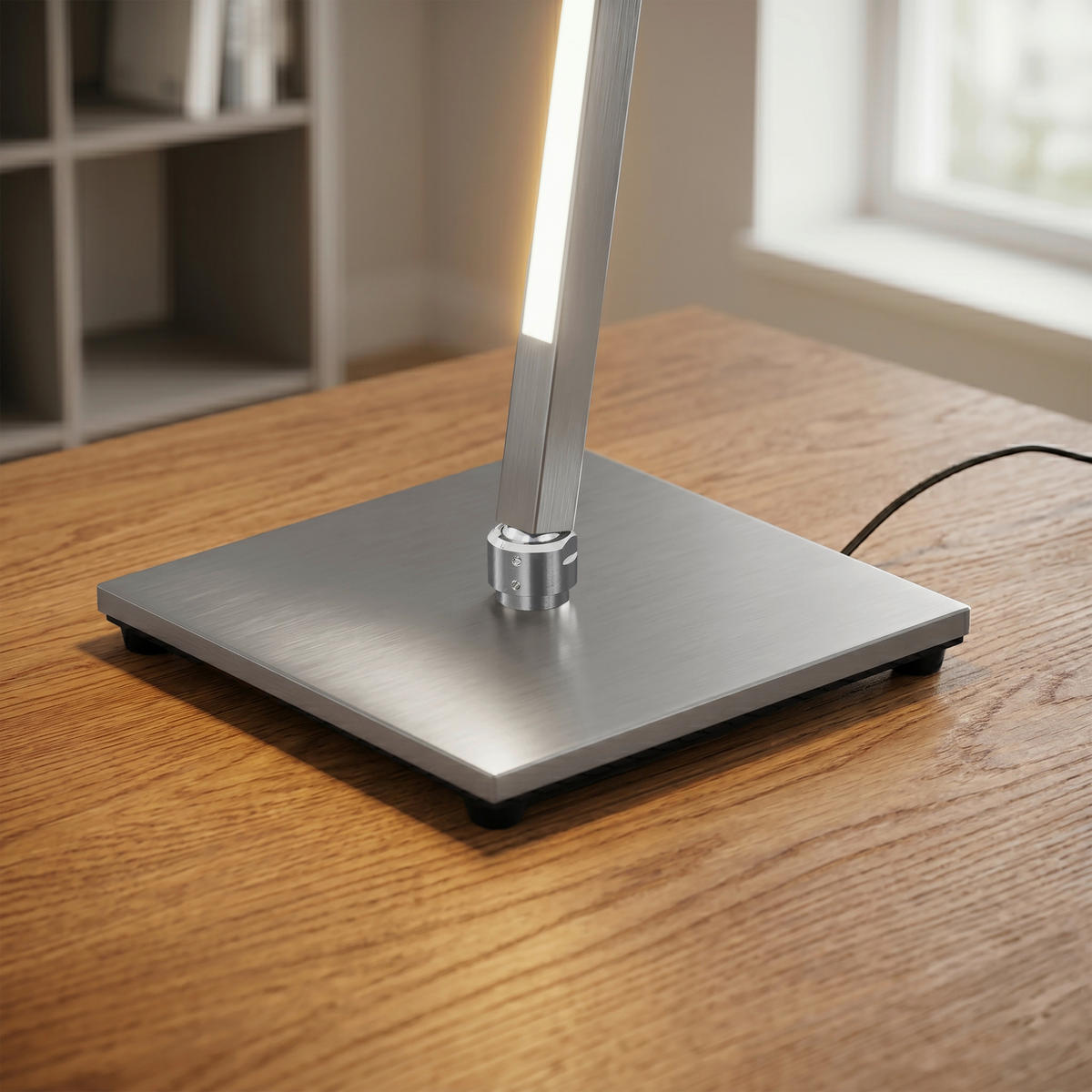 LED-STEHLEUCHTE Mia 58/16/16 cm  - Schwarz/Nickelfarben, Basics, Metall (58/16/16cm) - Ambiente