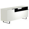 LOWBOARD  in 160/66/45 cm  - Weiss/Schwarz, Design, Glas/Holzwerkstoff (160/66/45cm) - Moderano