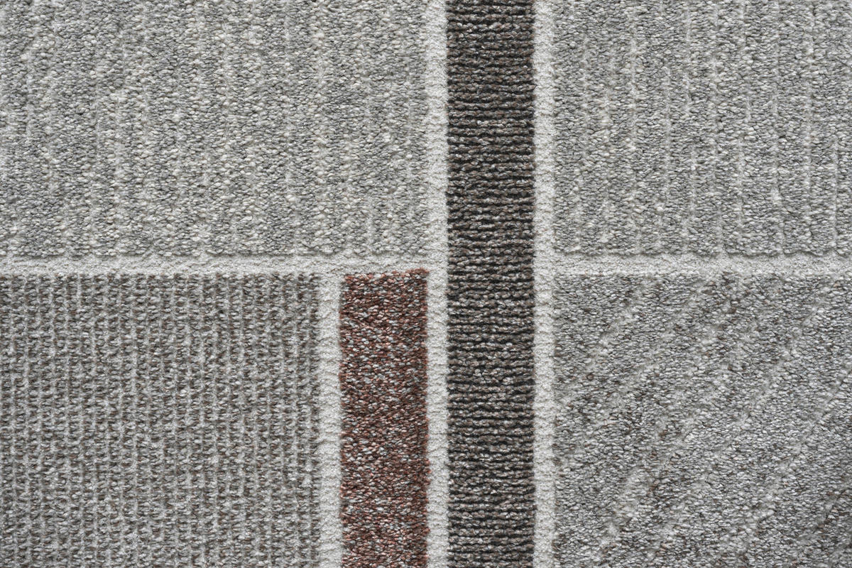 WEBTEPPICH 200/290 cm Valencia Grau, Weiß, Bordeaux  - Bordeaux/Weiß, Design, Textil (200/290cm) - Novel