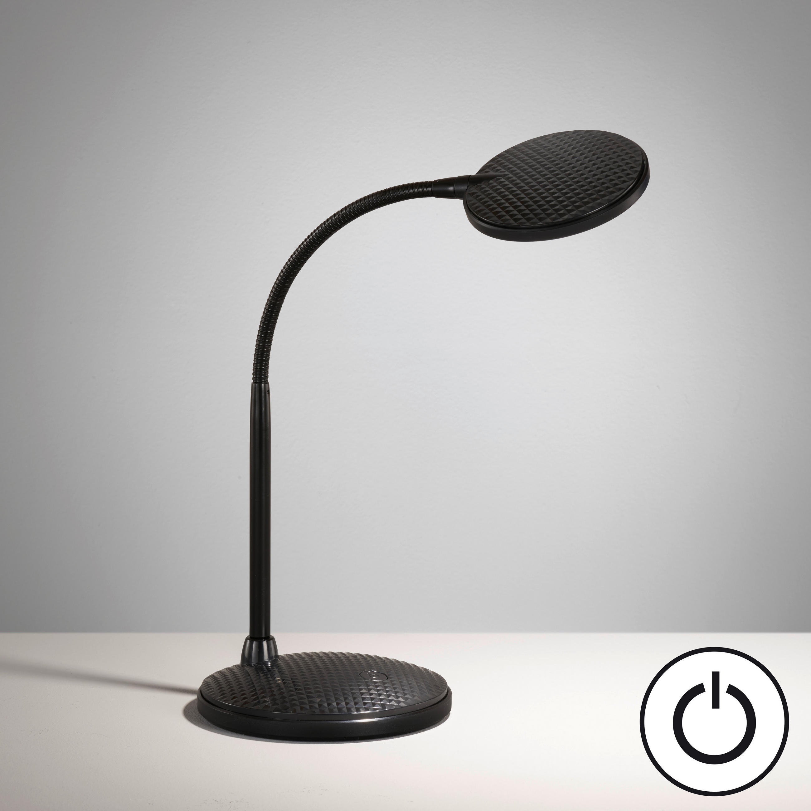 LED-SCHREIBTISCHLEUCHTE 22/14,5/36,5 cm   - Sandfarben/Schwarz, KONVENTIONELL, Kunststoff/Metall (22/14,5/36,5cm) - Fischer & Honsel