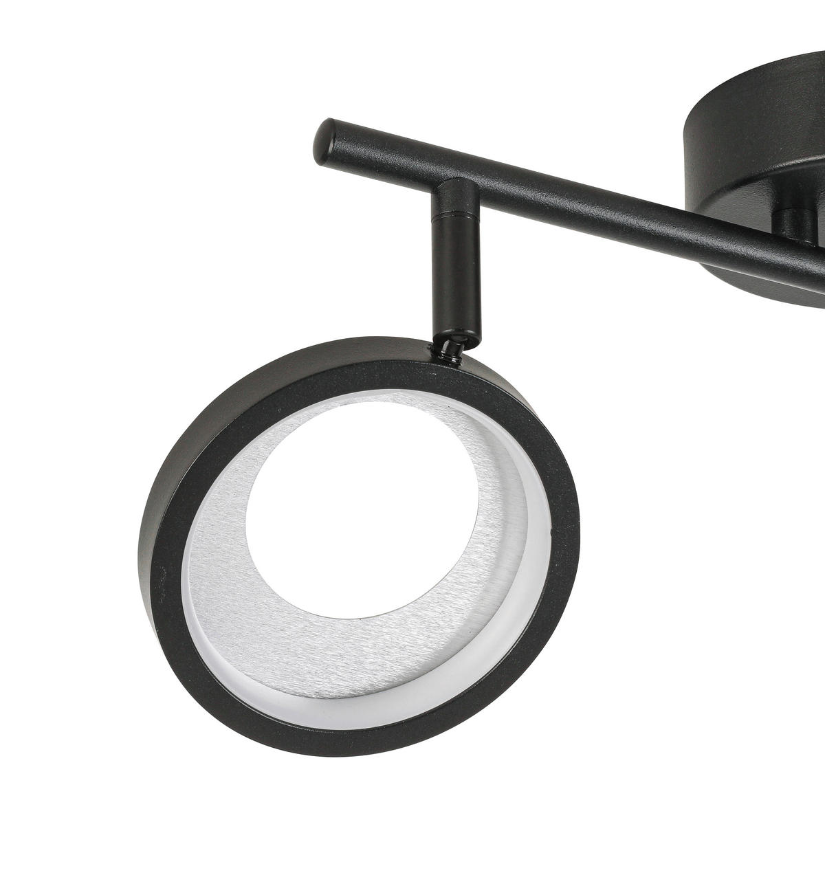 LED-STRAHLER Granada 35/12/19 cm   - Schwarz/Alufarben, Basics, Kunststoff/Metall (35/12/19cm) - Novel