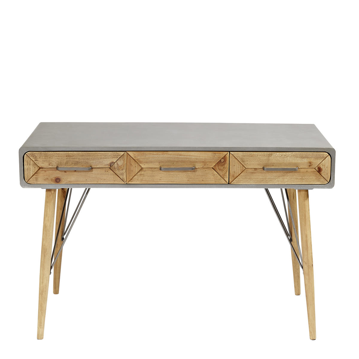 SCHREIBTISCH 120/60/76 cm  in Grau, Naturfarben  - Graphitfarben/Naturfarben, Design, Holz/Holzwerkstoff (120/60/76cm)