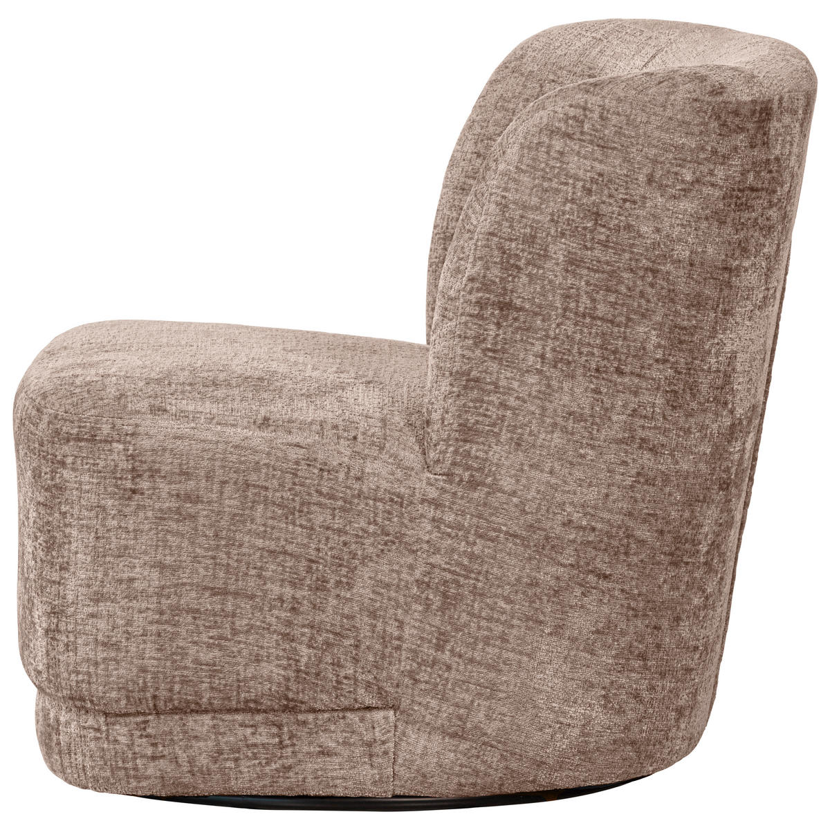 SESSEL in Samt Sandfarben  - Sandfarben/Schwarz, Design, Kunststoff/Textil (74/75/65cm) - Livetastic