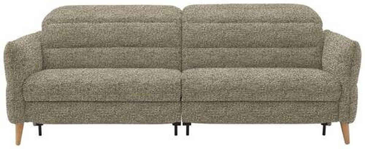 2-SITZER-SOFA in Webstoff Grün  - Eiche Bianco/Grün, Design, Holz/Textil (234-262/85-106/98-112cm) - Dieter Knoll