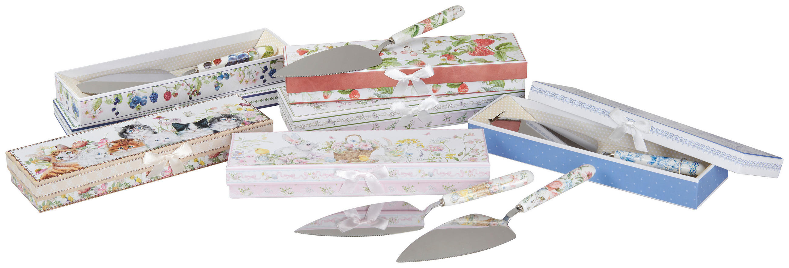 LOPATICA ZA TORTU - pink/zelena, Trendi, metal/keramika (26,5cm)