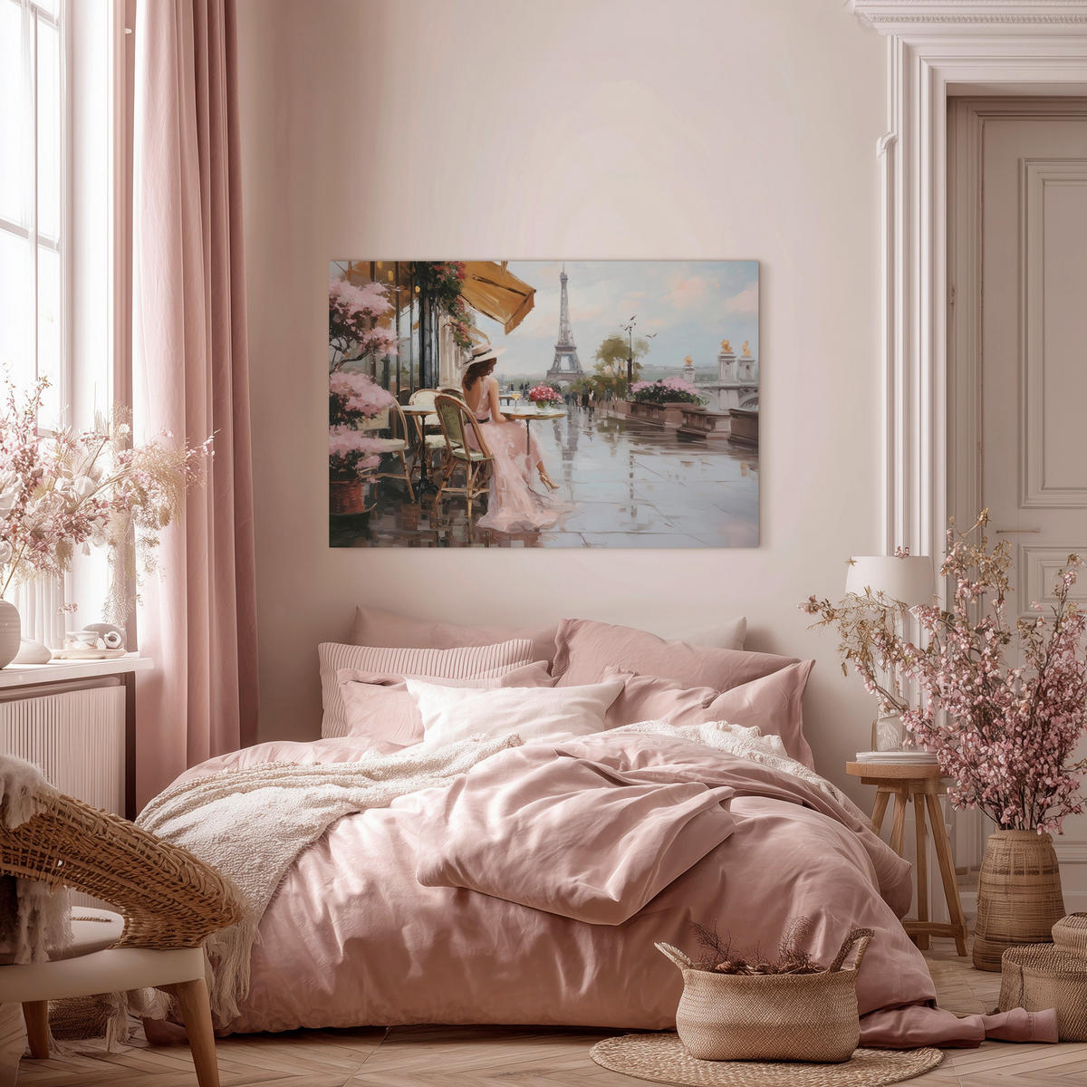 LEINWANDBILD Städte, Frauen 85/113 cm  - Multicolor, Basics, Holz/Textil (85/113cm)
