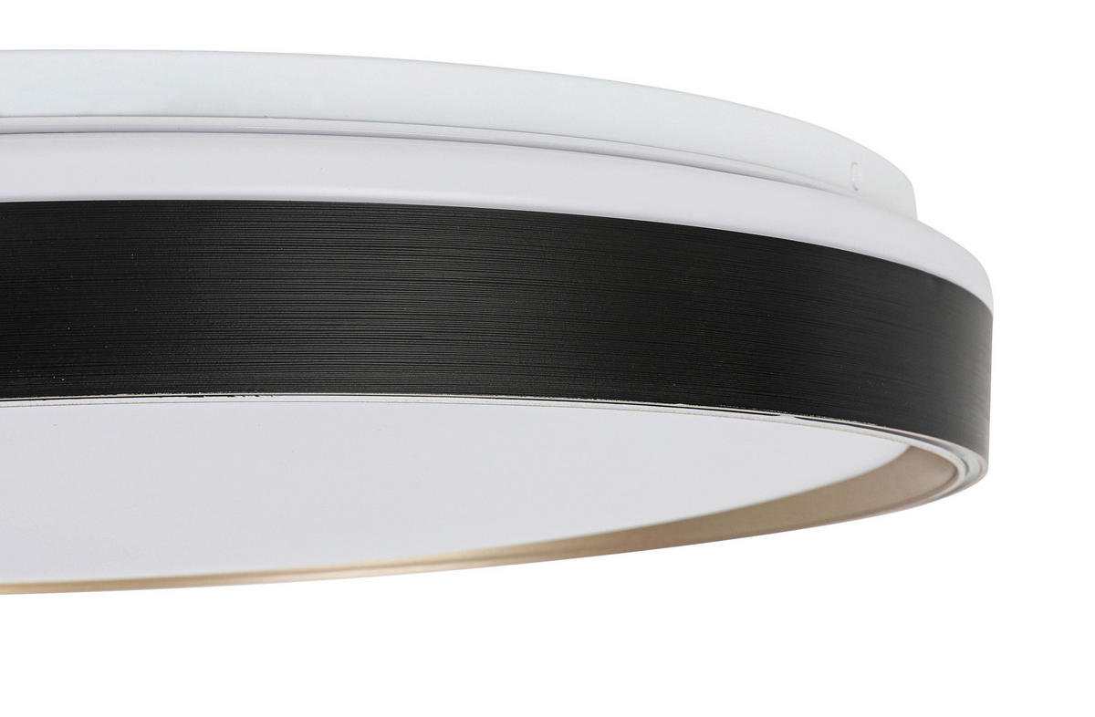 LED PLAFONJERA  - bela/zlatna, Trendi, metal/plastika (60/7,5cm) - Novel