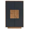 SCHUHSCHRANK  in 72/112/37 cm  - Eichefarben/Anthrazit, MODERN, Glas/Holz (72/112/37cm) - Linea Natura