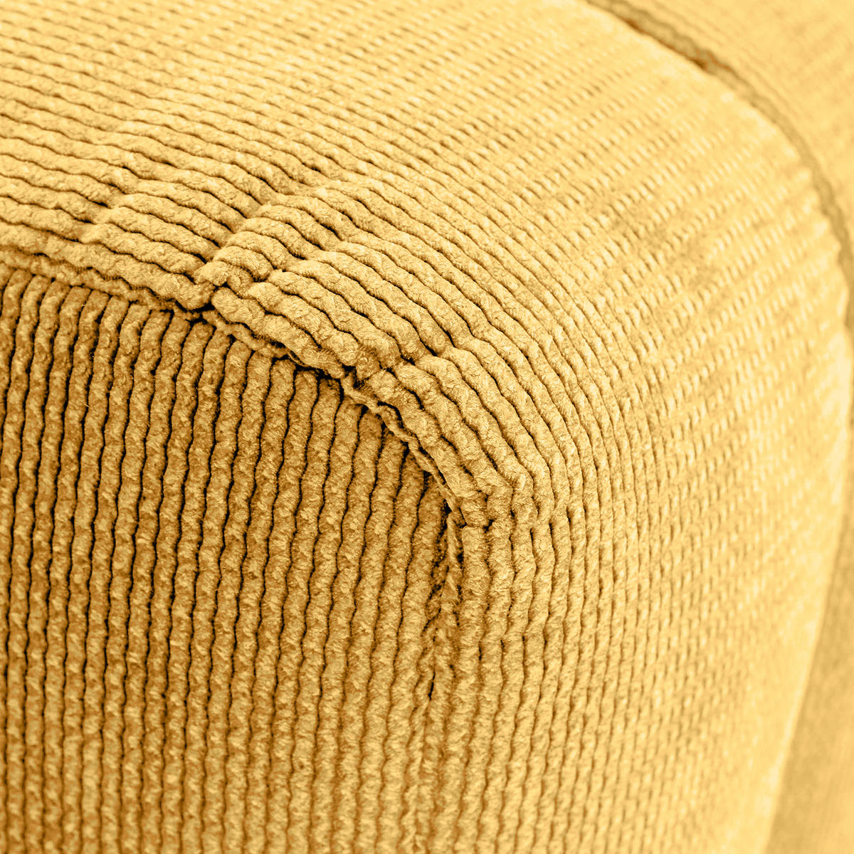 HOCKER in Textil Gelb  - Gelb/Schwarz, Design, Kunststoff/Textil (43/50/43cm) - Novel