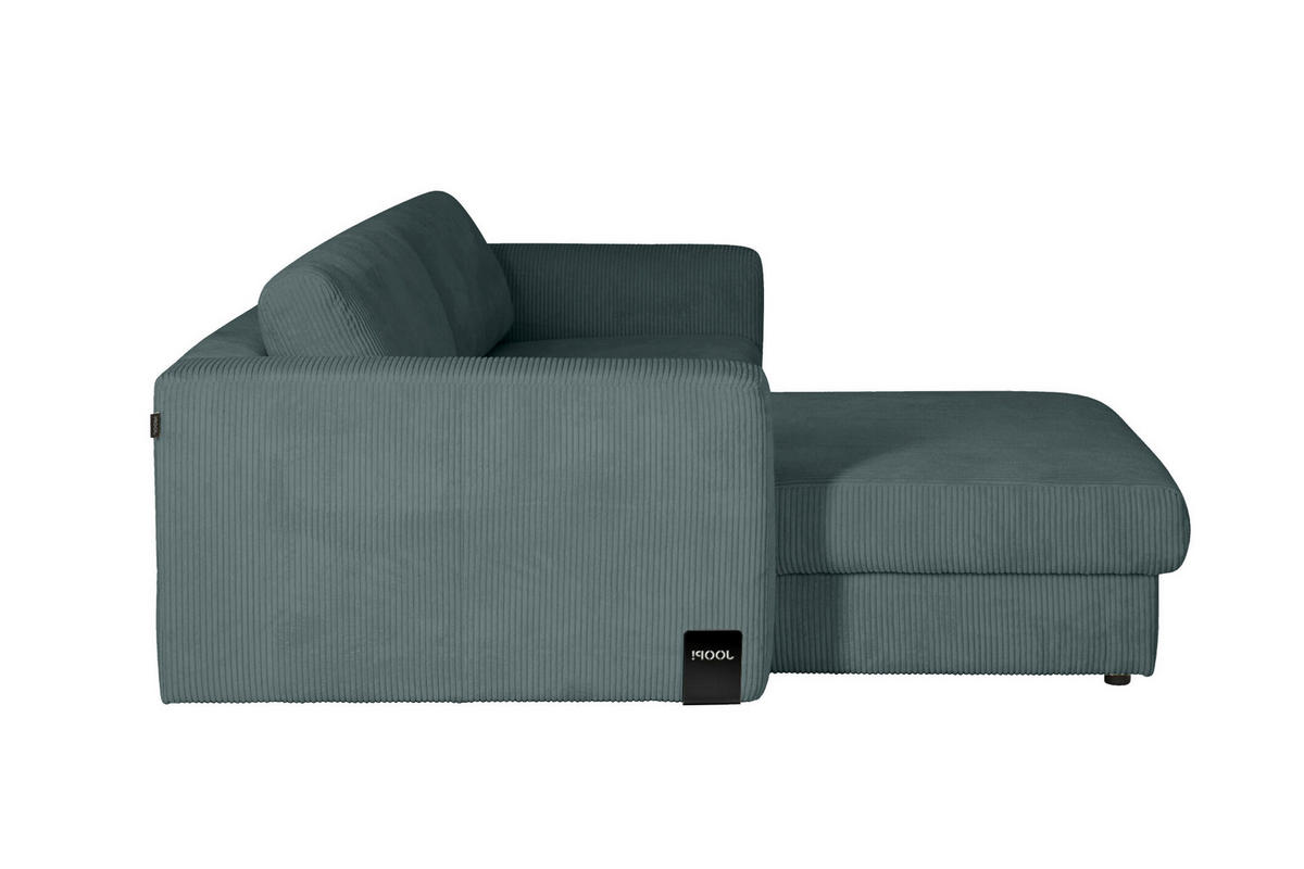 ECKSOFA JOOP Petrol Cord Rücken echt  - Petrol/Schwarz, KONVENTIONELL, Kunststoff/Textil (192/269cm) - Joop!