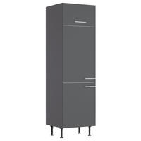 GERÄTEUMBAUSCHRANK 60/211,8/58,1 cm  in Anthrazit  - Edelstahlfarben/Anthrazit, Basics, Holzwerkstoff/Metall (60/211,8/58,1cm) - Optifit