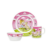 KINDERGESCHIRRSET Porzellan 3-teilig - Multicolor, Basics - MY BABY LOU
