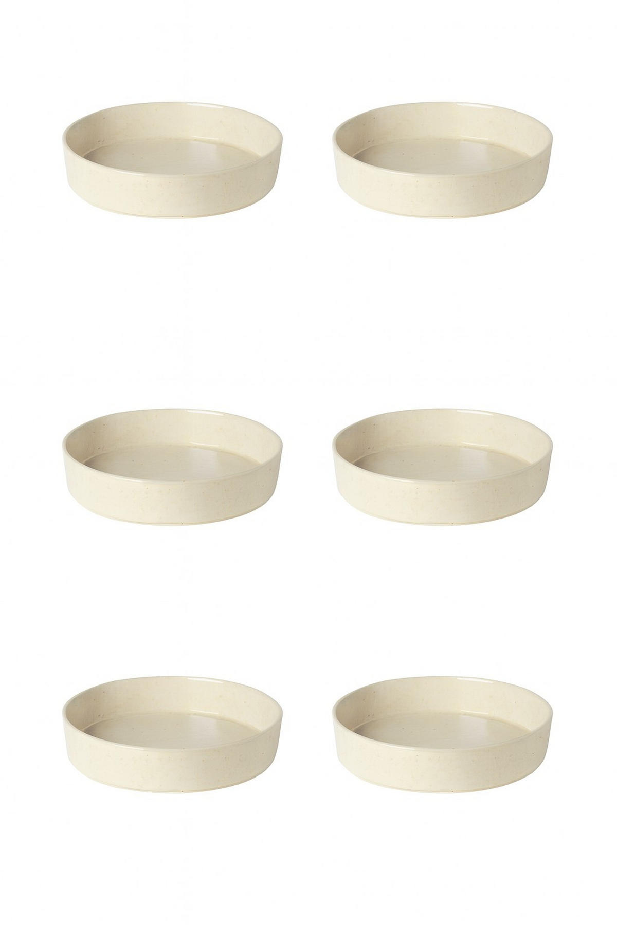 PASTATELLERSET Creme, Perlmutt 24/4.3 cm LAGOA 6-teilig  - Perlmutt/Creme, Basics, Keramik (24/4.3cm) - Costa Nova