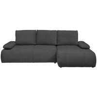 ECKSOFA Dunkelgrau Webstoff  - Dunkelgrau/Schwarz, KONVENTIONELL, Kunststoff/Textil (282/162cm) - Carryhome