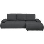 ECKSOFA  in Webstoff Dunkelgrau  - Dunkelgrau/Schwarz, KONVENTIONELL, Kunststoff/Textil (282/162cm) - Carryhome