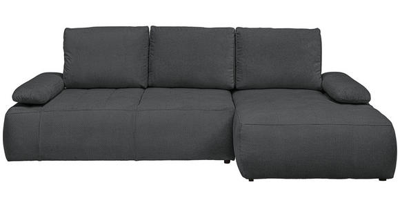 ECKSOFA  in Webstoff Dunkelgrau  - Dunkelgrau/Schwarz, KONVENTIONELL, Kunststoff/Textil (282/162cm) - Carryhome