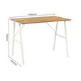 SCHREIBTISCH 100/60/75 cm Weiß, Eiche Artisan  - Weiß/Eiche Artisan, Design, Holzwerkstoff/Metall (100/60/75cm) - Carryhome