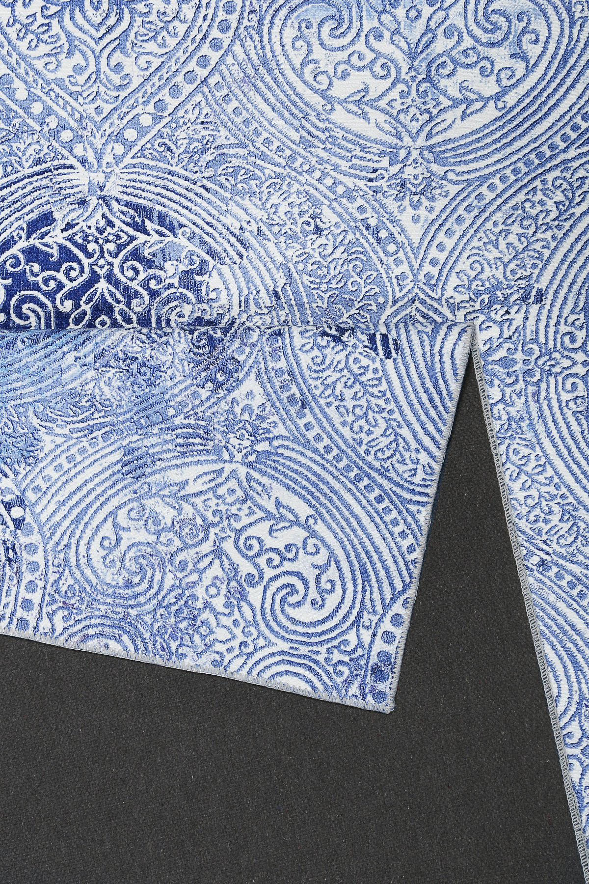 WEBTEPPICH 130/190 cm Grace Blau, Silberfarben  - Blau/Silberfarben, Design, Textil (130/190cm) - Novel