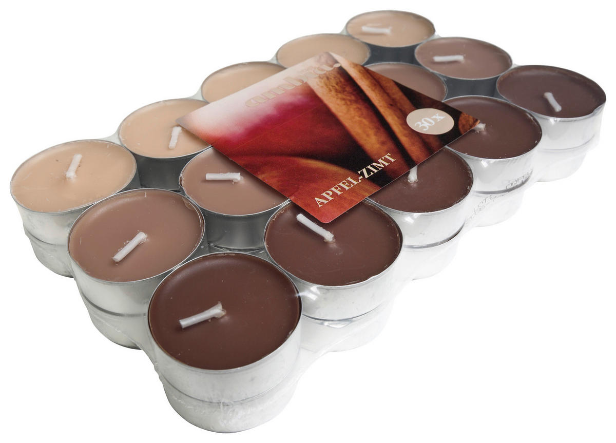 SET ČAJNIH SVEĆICA  braon  - braon, Osnovno - Ambia Home