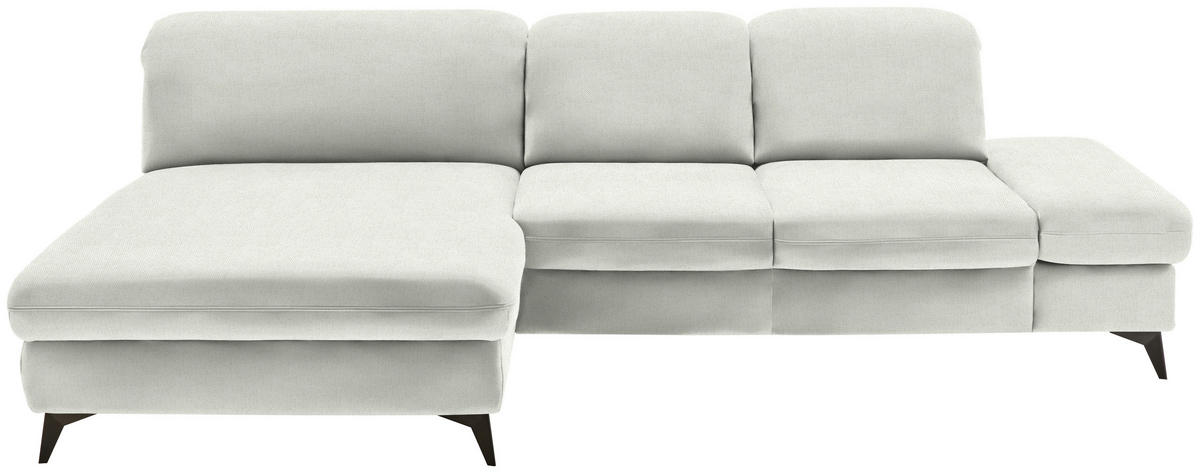 ECKSOFA  in Chenille Naturfarben  198/288 cm  - Schwarz/Naturfarben, Design, Textil/Metall (198/288cm) - Beldomo Style