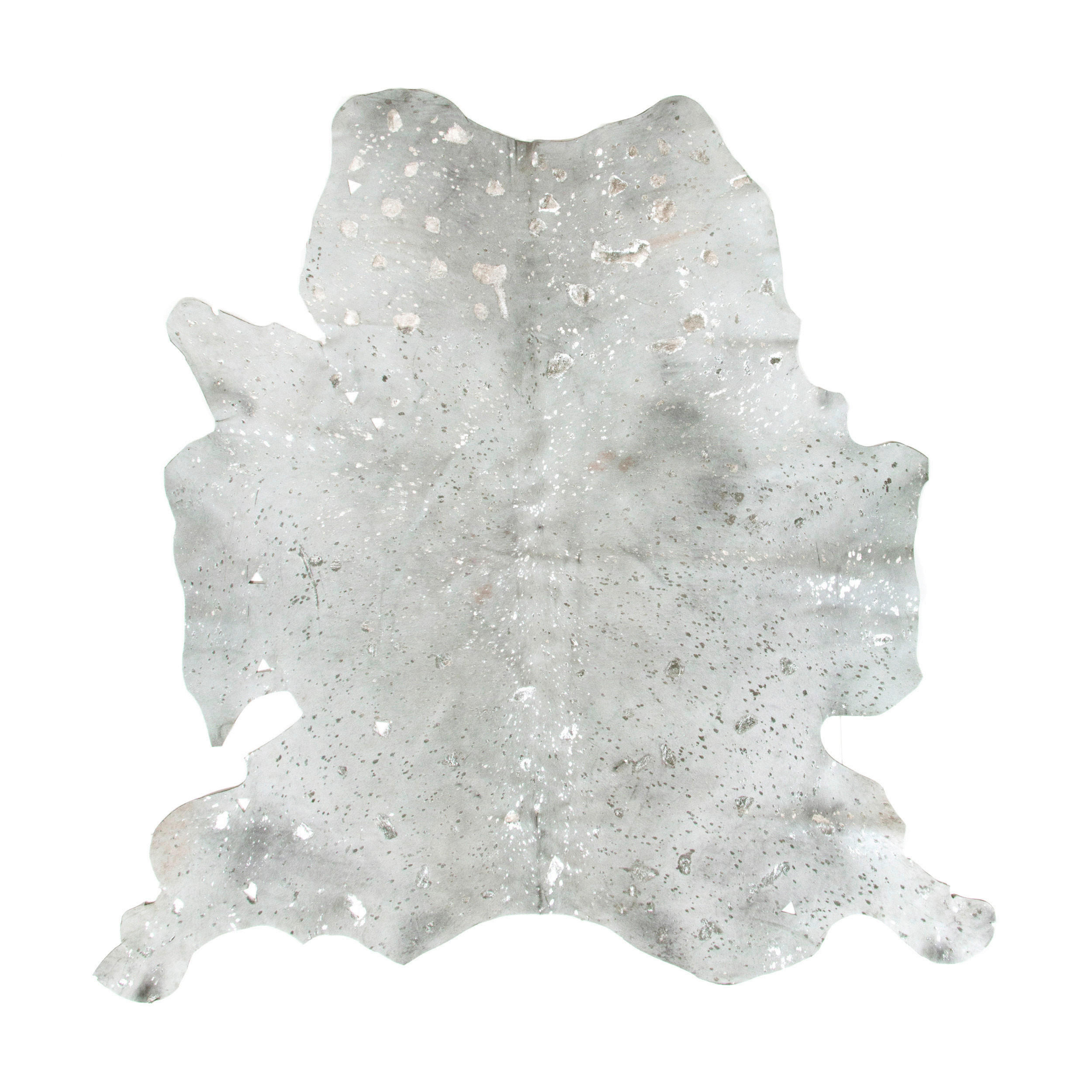 FLACHWEBETEPPICH Fly 110 Grau / Silber Grau, Silberfarben  - Silberfarben/Grau, KONVENTIONELL, Leder (1.35qm)