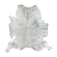 FLACHWEBETEPPICH Fly 110 Grau / Silber Grau, Silberfarben  - Silberfarben/Grau, KONVENTIONELL, Leder (1.35qm)