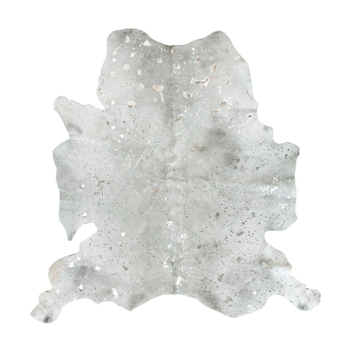 FLACHWEBETEPPICH Fly 110 Grau / Silber Grau, Silberfarben  - Silberfarben/Grau, KONVENTIONELL, Leder (1.35qm)