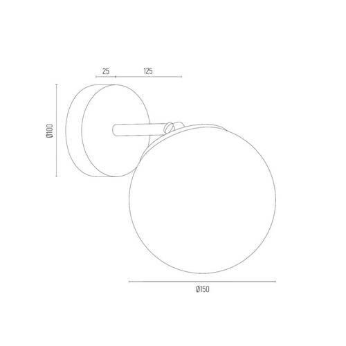 WANDLEUCHTE Argon Satelite 23/22/15 cm   - Chromfarben/Graphitfarben, Design, Glas/Metall (23/22/15cm)
