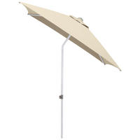 SONNENSCHIRM 200 cm Naturfarben  - Silberfarben/Naturfarben, Basics, Textil/Metall (200/200cm) - Kettler