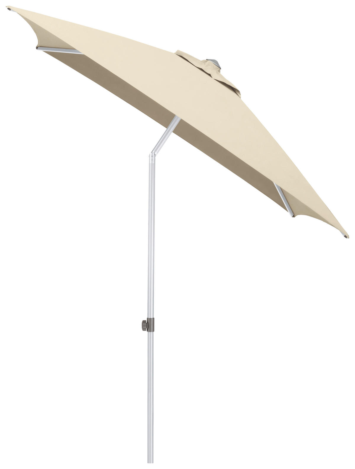 SONNENSCHIRM 200 cm Naturfarben  - Silberfarben/Naturfarben, Basics, Textil/Metall (200/200cm) - Kettler
