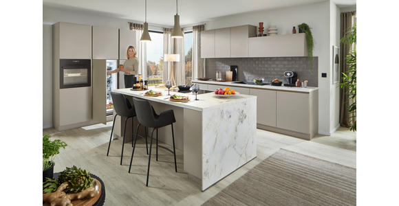 EINBAUKÜCHE   - Cappuccino, Design, Holzwerkstoff - Dieter Knoll