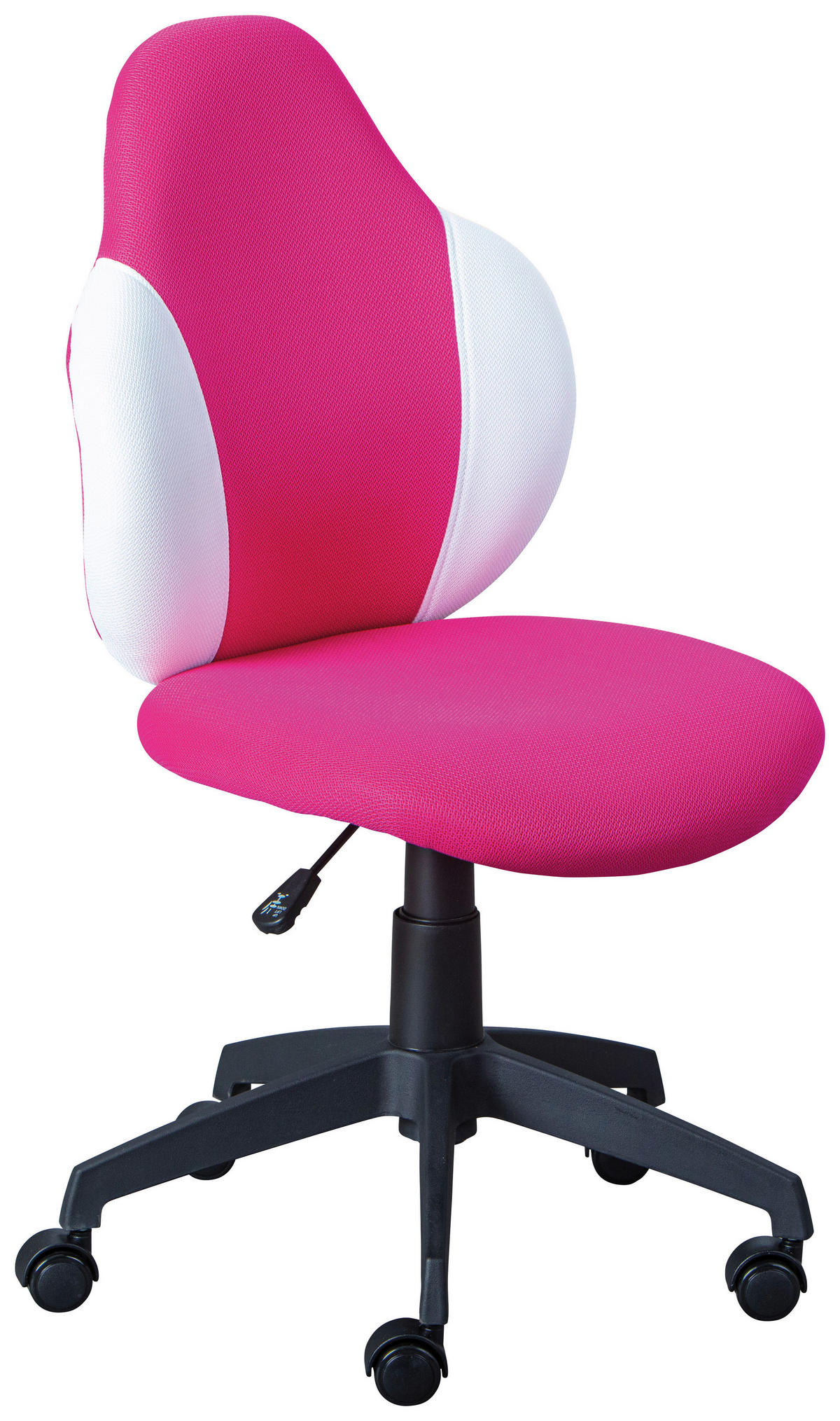JUGENDDREHSTUHL Netz Weiß, Pink  - Pink/Schwarz, Basics, Kunststoff/Textil (52/94(103)/56cm) - MID.YOU
