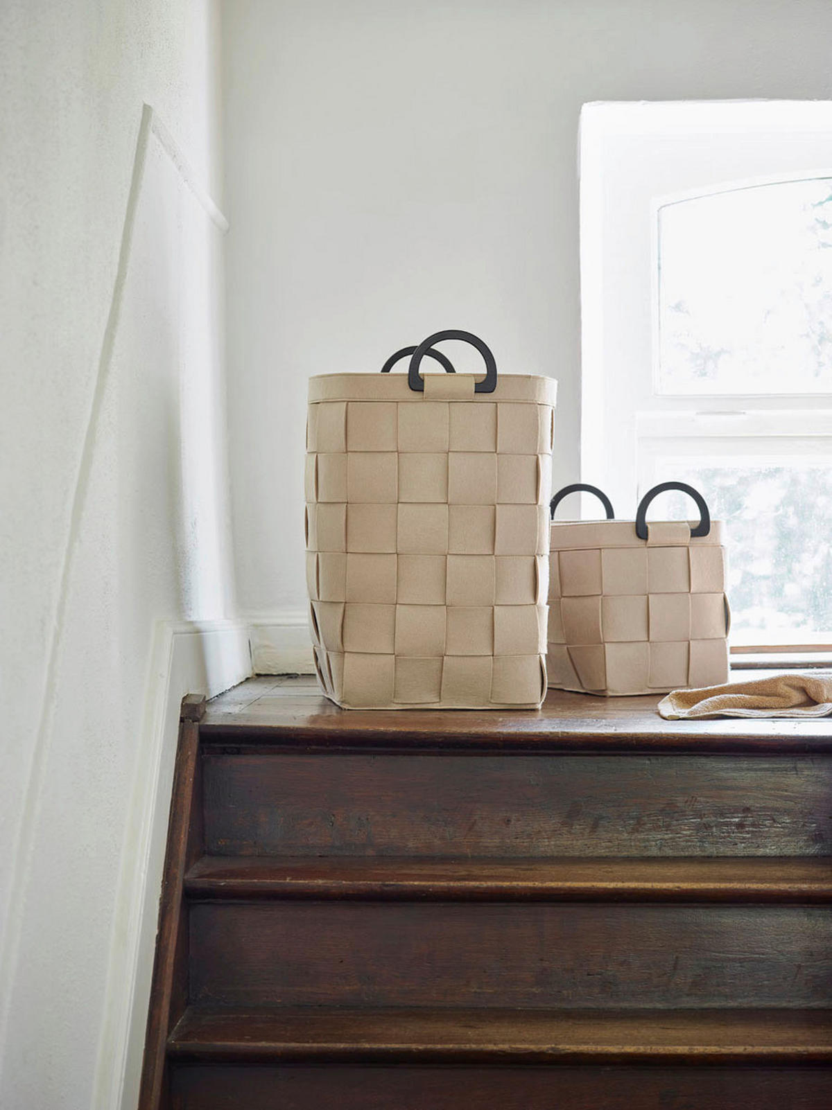 AUFBEWAHRUNGSKÖRBCHEN  - Beige, Basics, Textil (34/25.5/32cm) - Aquanova