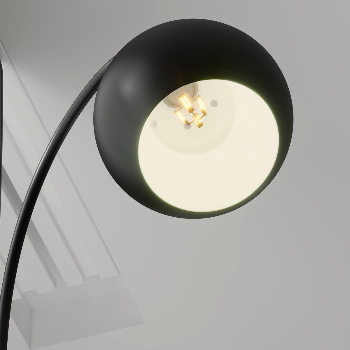 ÁLLÓLÁMPA - fekete, Basics, műanyag/fém (46/25/150cm)