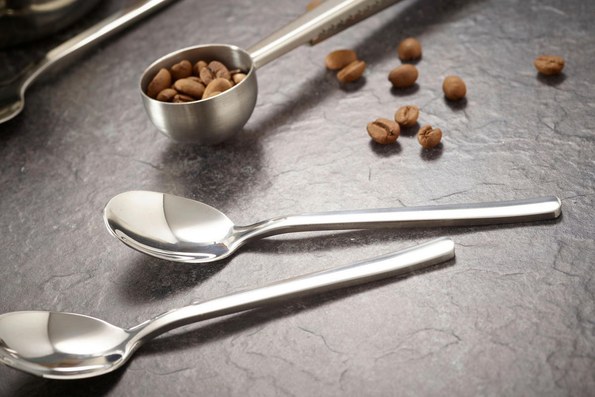 KAFFEESET 23-teilig  - Silberfarben, Design, Metall (10,5cm) - Echtwerk